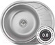 Миниатюра изображения товара Мойка кухонная AKS Овальная 57x45 (матовый хром)