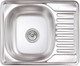 Миниатюра изображения товара Мойка кухонная AKS Прямоугольная 58x48 (матовый хром)