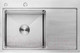 Миниатюра изображения товара Мойка кухонная AKS Прямоугольная 78x51 левая (сатин никель)