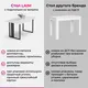 Миниатюра изображения товара Обеденный стол Mio Tesoro Laim 92x66 (белый/черный)