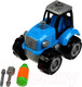 Миниатюра изображения товара Игрушка-конструктор Город мастеров С отверткой синий трактор / 42011-ZH