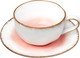 Миниатюра изображения товара Чашка с блюдцем Elan Gallery Кантри / 760101 (коралловый)