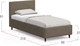 Миниатюра изображения товара Односпальная кровать Moon Family 1259 / К004443