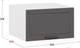 Миниатюра изображения товара Шкаф навесной для кухни ТриЯ Лорас 1В6ГП (белый/холст вулкан)