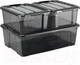 Миниатюра изображения товара Ящик для хранения Idea М2337 (черный прозрачный)