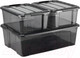 Миниатюра изображения товара Ящик для хранения Idea М2338 (черный прозрачный)