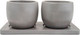 Миниатюра изображения товара Набор вазонов Вещицы Дуэт / Kras46 (300мл, серый)