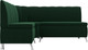 Миниатюра изображения товара Уголок кухонный мягкий Лига Диванов Кантри левый / 106842L (велюр зеленый)