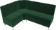 Миниатюра изображения товара Уголок кухонный мягкий Лига Диванов Кантри левый / 106842L (велюр зеленый)