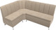 Миниатюра изображения товара Уголок кухонный мягкий Лига Диванов Кантри левый / 106843L (велюр бежевый)