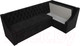 Миниатюра изображения товара Уголок кухонный мягкий Лига Диванов Мерлин правый / 109429 (велюр черный)