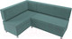 Миниатюра изображения товара Уголок кухонный мягкий Лига Диванов Стайл левый / 111656L (велюр бирюзовый)