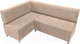 Миниатюра изображения товара Уголок кухонный мягкий Лига Диванов Стайл левый / 111658L (велюр бежевый)