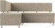 Миниатюра изображения товара Уголок кухонный мягкий Лига Диванов Стайл левый / 114517L (микровельвет бежевый)