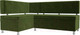 Миниатюра изображения товара Уголок кухонный мягкий Лига Диванов Стайл левый / 114520L (микровельвет зеленый)