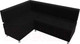 Миниатюра изображения товара Уголок кухонный мягкий Лига Диванов Стайл левый / 114525L (микровельвет черный)