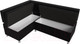 Миниатюра изображения товара Уголок кухонный мягкий Лига Диванов Стайл левый / 114525L (микровельвет черный)