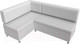 Миниатюра изображения товара Уголок кухонный мягкий Лига Диванов Стайл левый / 114527L (экокожа белый)