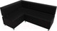 Миниатюра изображения товара Уголок кухонный мягкий Лига Диванов Стайл левый / 114529L (экокожа черный)