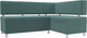 Миниатюра изображения товара Уголок кухонный мягкий Лига Диванов Стайл правый / 111656 (велюр бирюзовый)