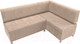 Миниатюра изображения товара Уголок кухонный мягкий Лига Диванов Стайл правый / 111658 (велюр бежевый)