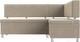 Миниатюра изображения товара Уголок кухонный мягкий Лига Диванов Стайл правый / 114517 (микровельвет бежевый)