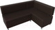 Миниатюра изображения товара Уголок кухонный мягкий Лига Диванов Стайл правый / 114528 (экокожа коричневый)