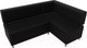 Миниатюра изображения товара Уголок кухонный мягкий Лига Диванов Стайл правый / 114529 (экокожа черный)