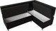 Миниатюра изображения товара Уголок кухонный мягкий Лига Диванов Стайл правый / 114529 (экокожа черный)