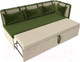 Миниатюра изображения товара Уголок кухонный мягкий Лига Диванов Метро правый / 105023 (микровельвет зеленый/бежевый)