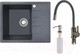 Миниатюра изображения товара Мойка кухонная со смесителем БелЭворс Mila L + смеситель W74004-9 + дозатор L405-1 (серый/сатин)