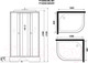 Миниатюра изображения товара Душевая кабина Niagara Promo P100/80/26L/MT 100x80x215