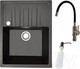 Миниатюра изображения товара Мойка кухонная со смесителем БелЭворс Vega L + смеситель W74004-2 + дозатор L405F (черный)