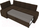 Миниатюра изображения товара Уголок кухонный мягкий Лига Диванов Люксор левый / 28603L (микровельвет коричневый)