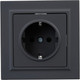 Миниатюра изображения товара Розетка IEK Brite BR-R14-16-K53-F (графит)