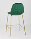 Миниатюра изображения товара Стул барный Stool Group Валенсия SN полубарный / OS-001CB HLR-56 (велюр зеленый/золотые ножки)