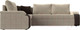 Миниатюра изображения товара Диван угловой Лига Диванов Николь левый / 29377L (микровельвет бежевый/экокожа коричневый)