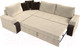 Миниатюра изображения товара Диван угловой Лига Диванов Николь левый / 29377L (микровельвет бежевый/экокожа коричневый)
