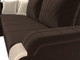 Миниатюра изображения товара Диван угловой Лига Диванов Николь левый / 29379L (микровельвет коричневый/экокожа бежевый)