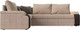 Миниатюра изображения товара Диван угловой Лига Диванов Николь левый / 102970L (велюр бежевый/экокожа коричневый)
