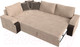 Миниатюра изображения товара Диван угловой Лига Диванов Николь левый / 102970L (велюр бежевый/экокожа коричневый)