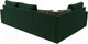 Миниатюра изображения товара Диван угловой Лига Диванов Николь левый / 102973L (велюр зеленый/экокожа коричневый)