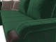 Миниатюра изображения товара Диван угловой Лига Диванов Николь левый / 102973L (велюр зеленый/экокожа коричневый)