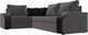 Миниатюра изображения товара Диван угловой Лига Диванов Николь левый / 102976L (велюр серый/экокожа черный)