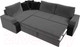 Миниатюра изображения товара Диван угловой Лига Диванов Николь левый / 102976L (велюр серый/экокожа черный)