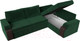 Миниатюра изображения товара Диван угловой Лига Диванов Николь правый / 102973 (велюр зеленый/экокожа коричневый)
