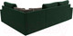 Миниатюра изображения товара Диван угловой Лига Диванов Николь правый / 102973 (велюр зеленый/экокожа коричневый)