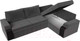 Миниатюра изображения товара Диван угловой Лига Диванов Николь правый / 102976 (велюр серый/экокожа черный)
