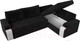 Миниатюра изображения товара Диван угловой Лига Диванов Николь правый / 102977 (велюр черный/экокожа белый)