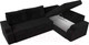 Миниатюра изображения товара Диван угловой Лига Диванов Николь правый / 116738 (велюр черный/экокожа черный)